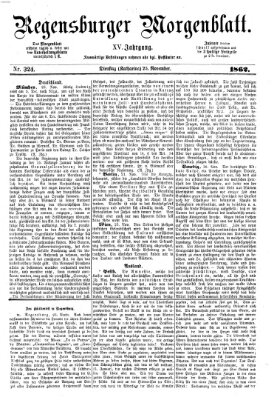 Regensburger Morgenblatt Dienstag 25. November 1862