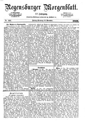 Regensburger Morgenblatt Freitag 28. November 1862