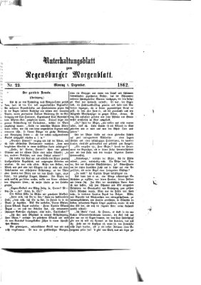 Regensburger Morgenblatt Montag 1. Dezember 1862