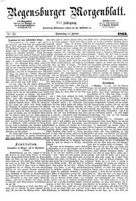 Regensburger Morgenblatt Donnerstag 15. Januar 1863