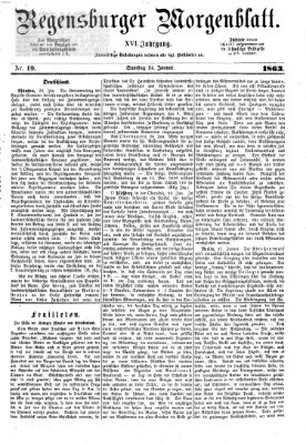 Regensburger Morgenblatt Samstag 24. Januar 1863