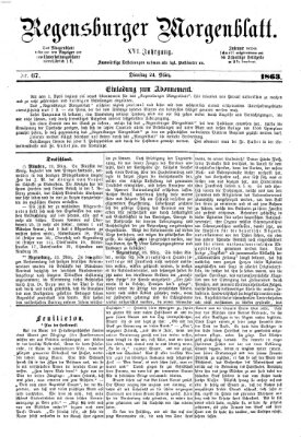 Regensburger Morgenblatt Dienstag 24. März 1863