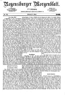Regensburger Morgenblatt Mittwoch 29. April 1863