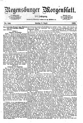 Regensburger Morgenblatt Samstag 22. August 1863