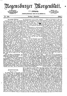 Regensburger Morgenblatt Dienstag 1. September 1863
