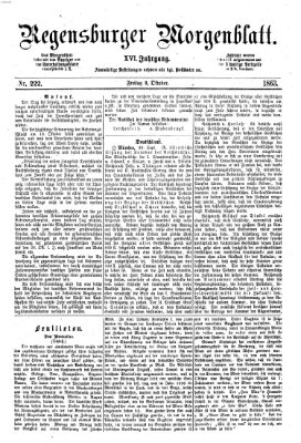 Regensburger Morgenblatt Freitag 2. Oktober 1863