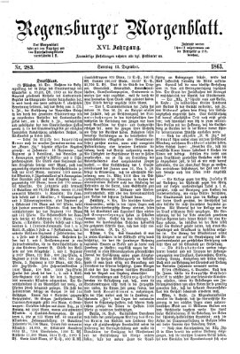 Regensburger Morgenblatt Sonntag 13. Dezember 1863