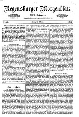 Regensburger Morgenblatt Freitag 26. Februar 1864