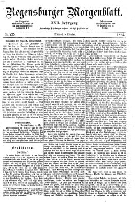 Regensburger Morgenblatt Mittwoch 5. Oktober 1864