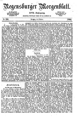 Regensburger Morgenblatt Dienstag 18. Oktober 1864