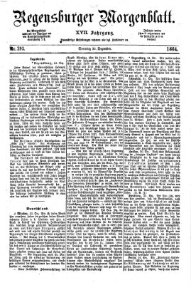 Regensburger Morgenblatt Sonntag 25. Dezember 1864