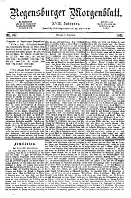 Regensburger Morgenblatt Mittwoch 6. September 1865