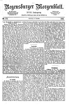 Regensburger Morgenblatt Donnerstag 30. November 1865