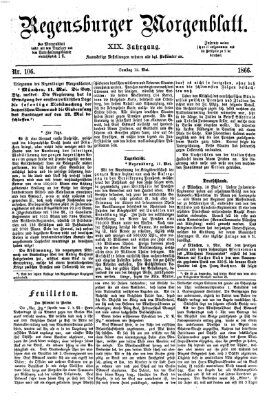 Regensburger Morgenblatt Samstag 12. Mai 1866