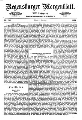 Regensburger Morgenblatt Mittwoch 12. September 1866