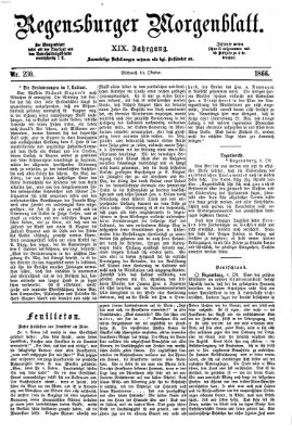Regensburger Morgenblatt Mittwoch 10. Oktober 1866
