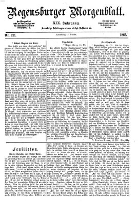 Regensburger Morgenblatt Donnerstag 11. Oktober 1866