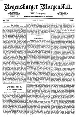 Regensburger Morgenblatt Freitag 23. November 1866
