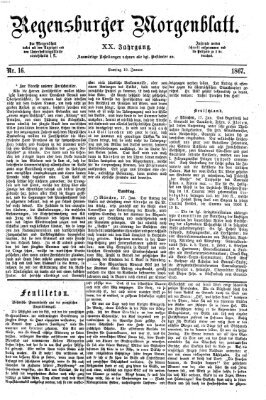 Regensburger Morgenblatt Samstag 19. Januar 1867