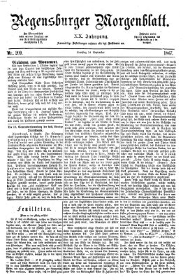 Regensburger Morgenblatt Samstag 14. September 1867
