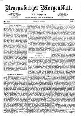 Regensburger Morgenblatt Sonntag 29. September 1867