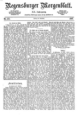Regensburger Morgenblatt Freitag 29. November 1867