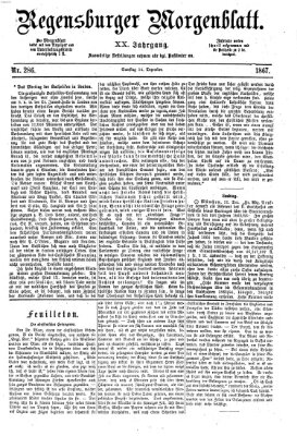 Regensburger Morgenblatt Samstag 14. Dezember 1867