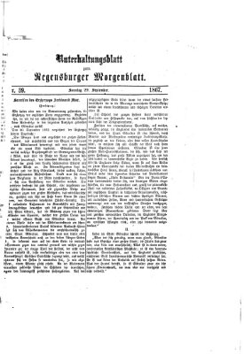 Regensburger Morgenblatt Sonntag 29. September 1867
