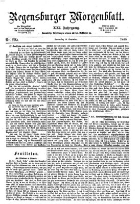 Regensburger Morgenblatt Donnerstag 10. September 1868