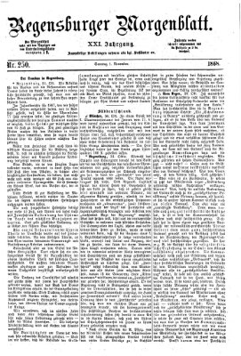 Regensburger Morgenblatt Sonntag 1. November 1868