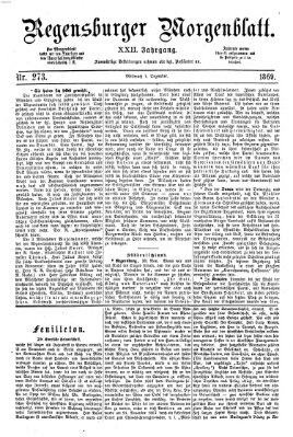 Regensburger Morgenblatt Mittwoch 1. Dezember 1869