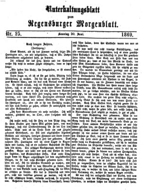 Regensburger Morgenblatt Sonntag 20. Juni 1869