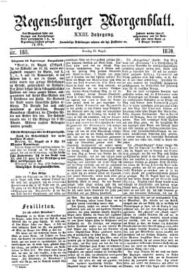 Regensburger Morgenblatt Dienstag 23. August 1870