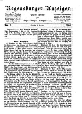 Regensburger Anzeiger Samstag 2. Januar 1864