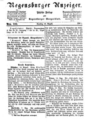 Regensburger Anzeiger Samstag 13. August 1864