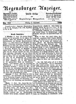 Regensburger Anzeiger Montag 19. September 1864