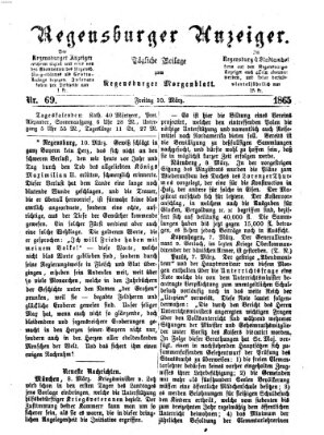 Regensburger Anzeiger Freitag 10. März 1865