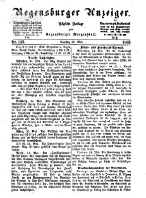 Regensburger Anzeiger Samstag 27. Mai 1865