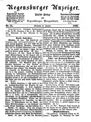 Regensburger Anzeiger Mittwoch 24. Januar 1866