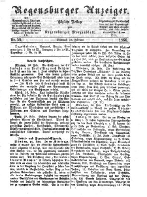 Regensburger Anzeiger Mittwoch 28. Februar 1866