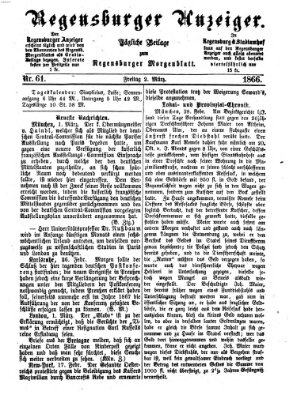 Regensburger Anzeiger Freitag 2. März 1866