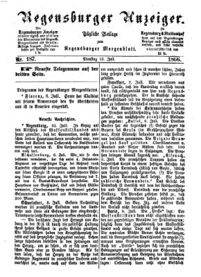 Regensburger Anzeiger Dienstag 10. Juli 1866