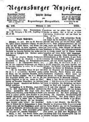 Regensburger Anzeiger Mittwoch 11. Juli 1866