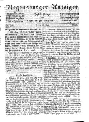 Regensburger Anzeiger Freitag 27. Juli 1866