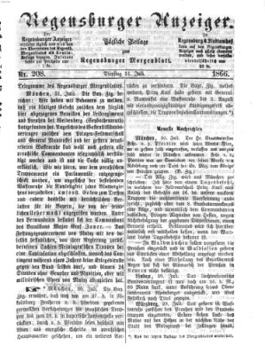 Regensburger Anzeiger Dienstag 31. Juli 1866
