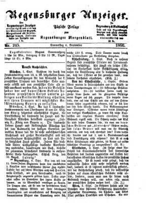 Regensburger Anzeiger Donnerstag 6. September 1866