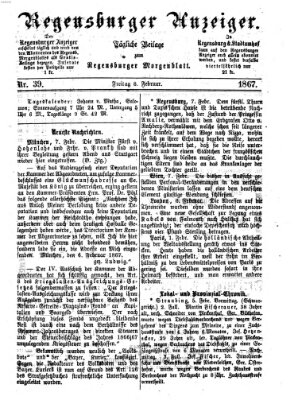 Regensburger Anzeiger Freitag 8. Februar 1867
