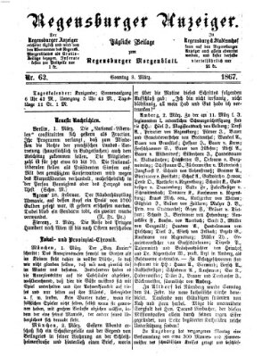 Regensburger Anzeiger Sonntag 3. März 1867