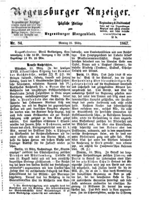 Regensburger Anzeiger Montag 25. März 1867