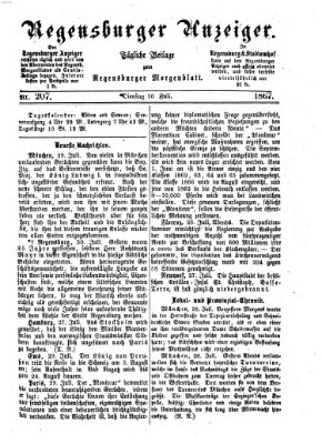 Regensburger Anzeiger Dienstag 30. Juli 1867